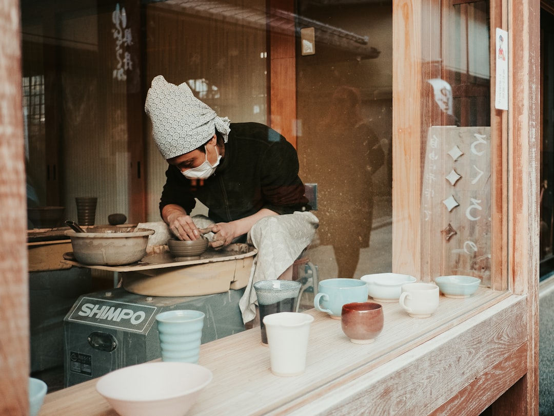 a person cooking in a kitchen