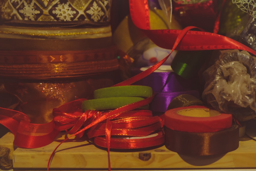 a group of red and yellow shoes