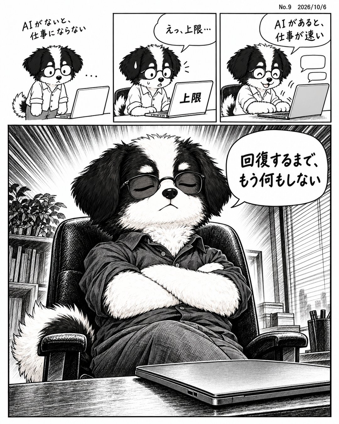 マンガ日記 No.9「AIが上限で、休憩」